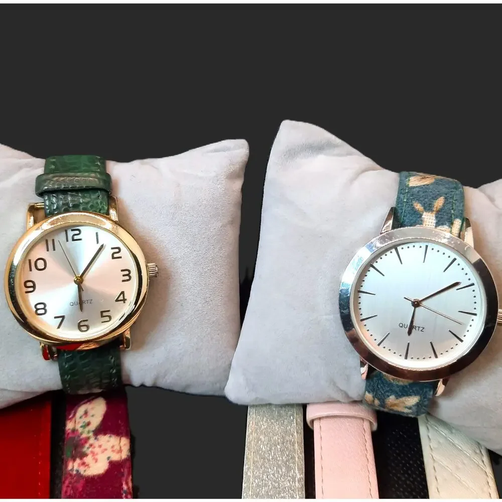 Mixit Interchangeable Watches Set of Two Womens Gold Silver Tone New Batteries